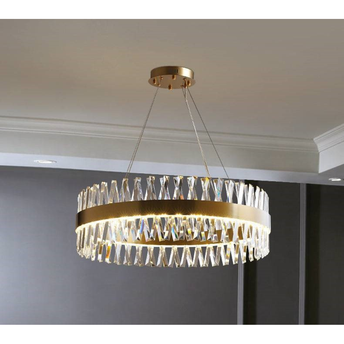 ZIG-ZAG CRYSTAL CHANDELIER