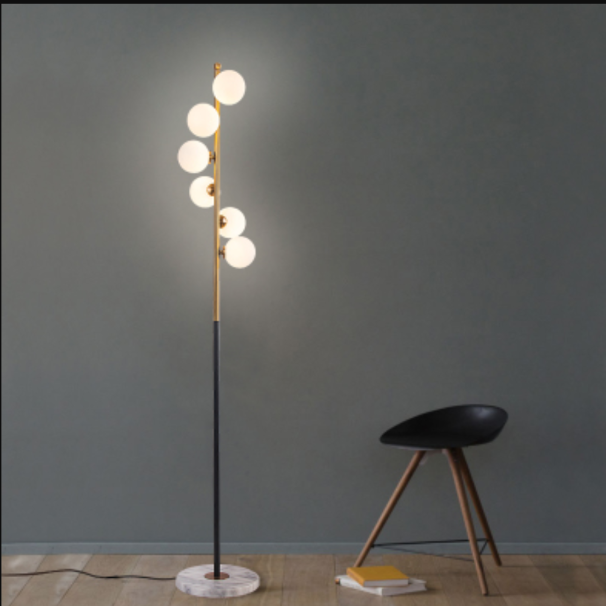 GLOBE SHADE FLOOR LAMP