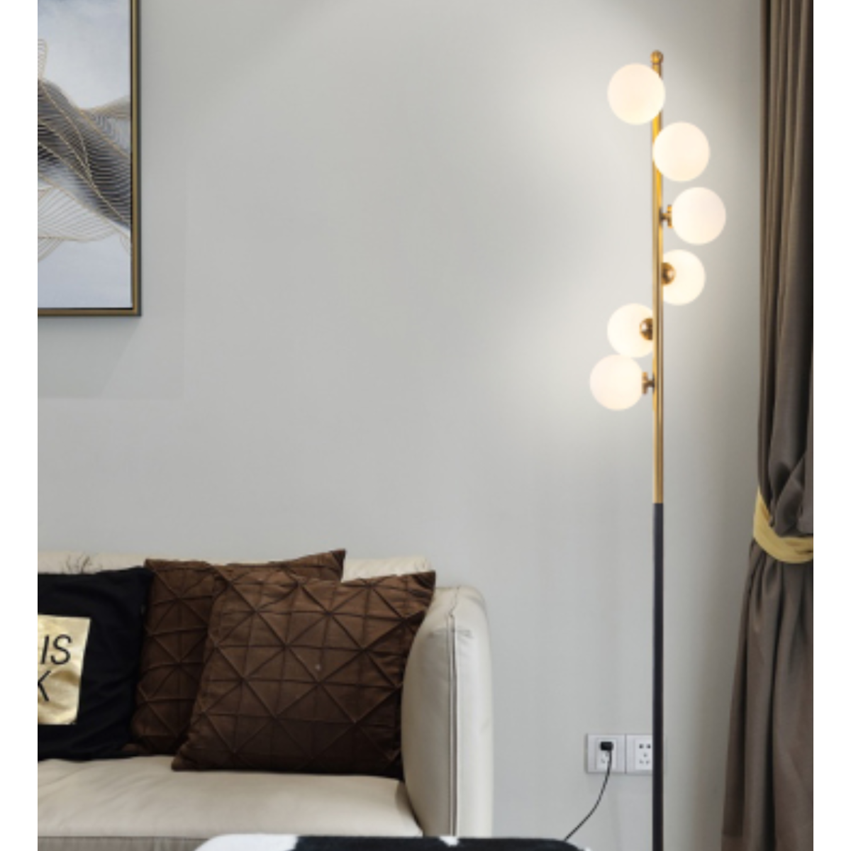 GLOBE SHADE FLOOR LAMP